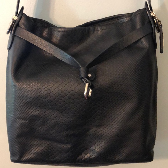 Cole Haan Snake Embossed Shoulder Bag - Picture 2 of 8